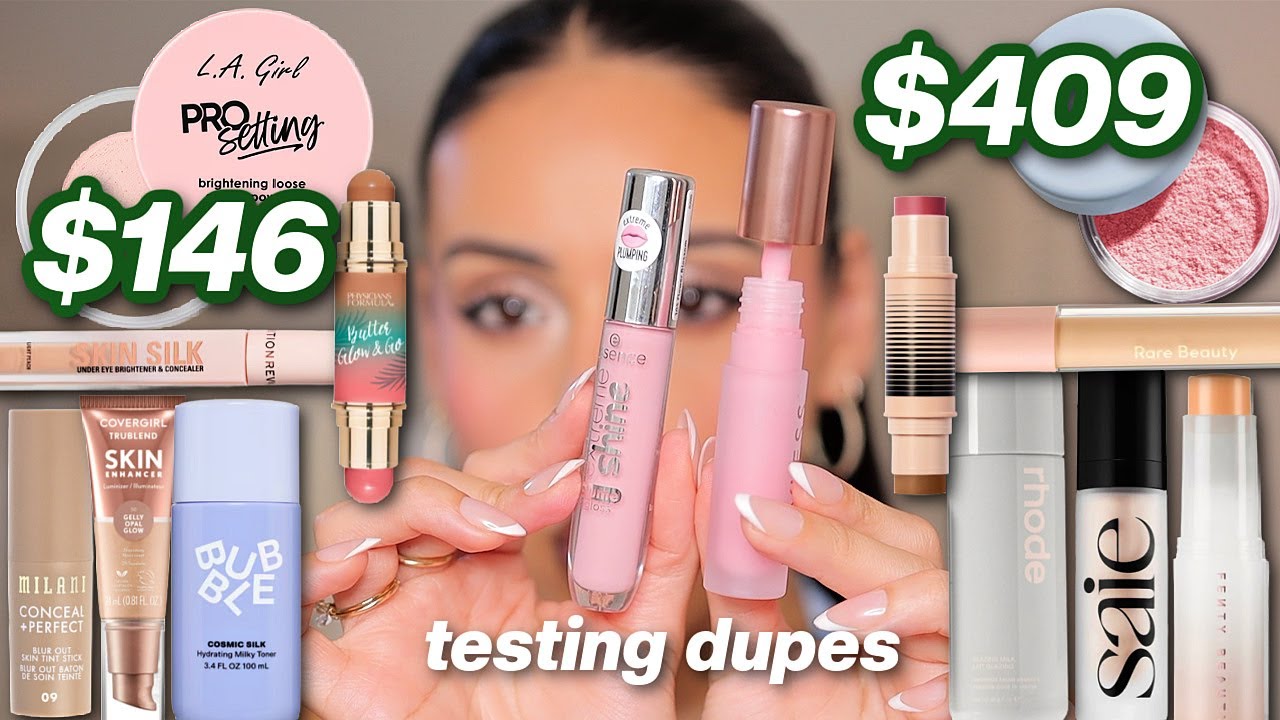 DRUGSTORE DUPES vs HIGH END Makeup 🤭 Which is better?