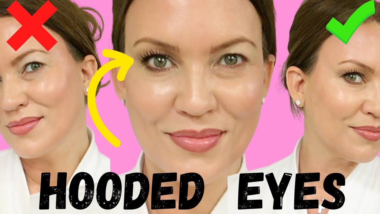 HOODED EYE HACK.....in 30 seconds! SAGGY, DROOPY EYELIDS INSTANTLY LIFTED!