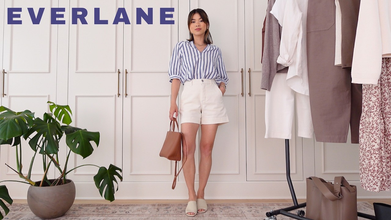 SPRING EVERLANE TRY ON HAUL | The BEST shorts, dresses, Linen pieces & lots of sandals!